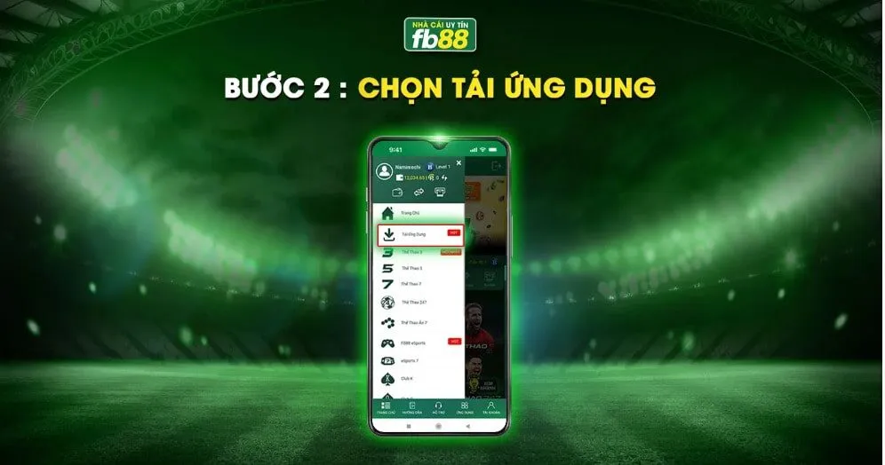 Nhấn vào tải ứng dụng