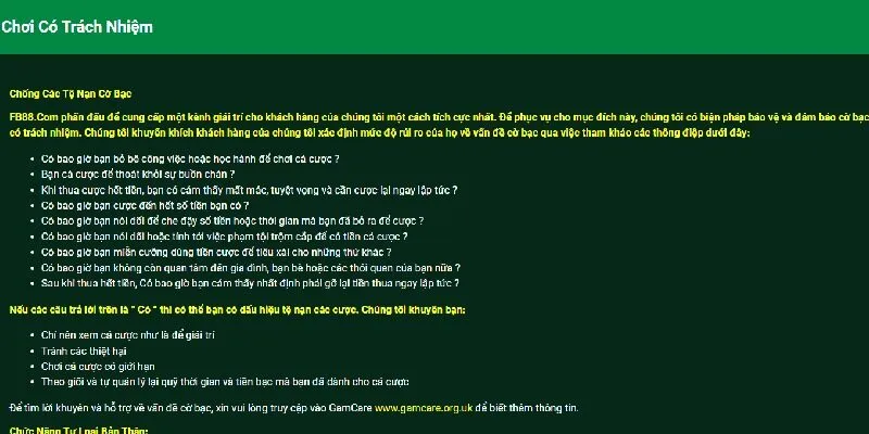 Tìm hiểu chơi có trách nhiệm ở FB88 là gì?
