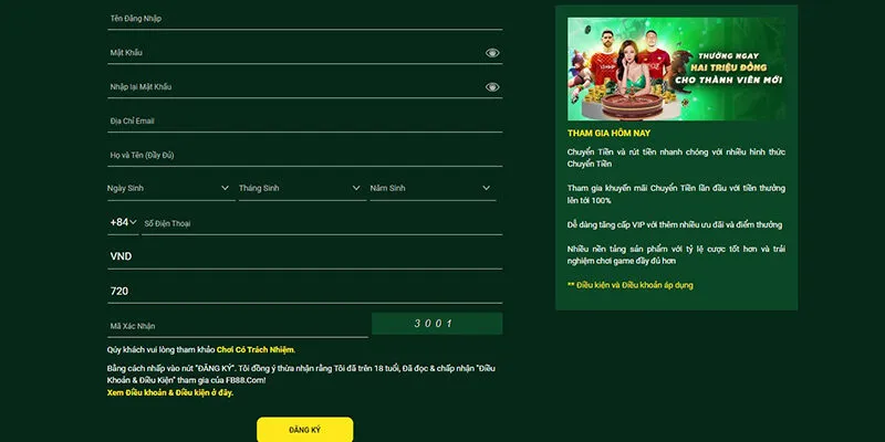 Tìm hiểu phương pháp đăng ký tài khoản FB88 chính xác nhất